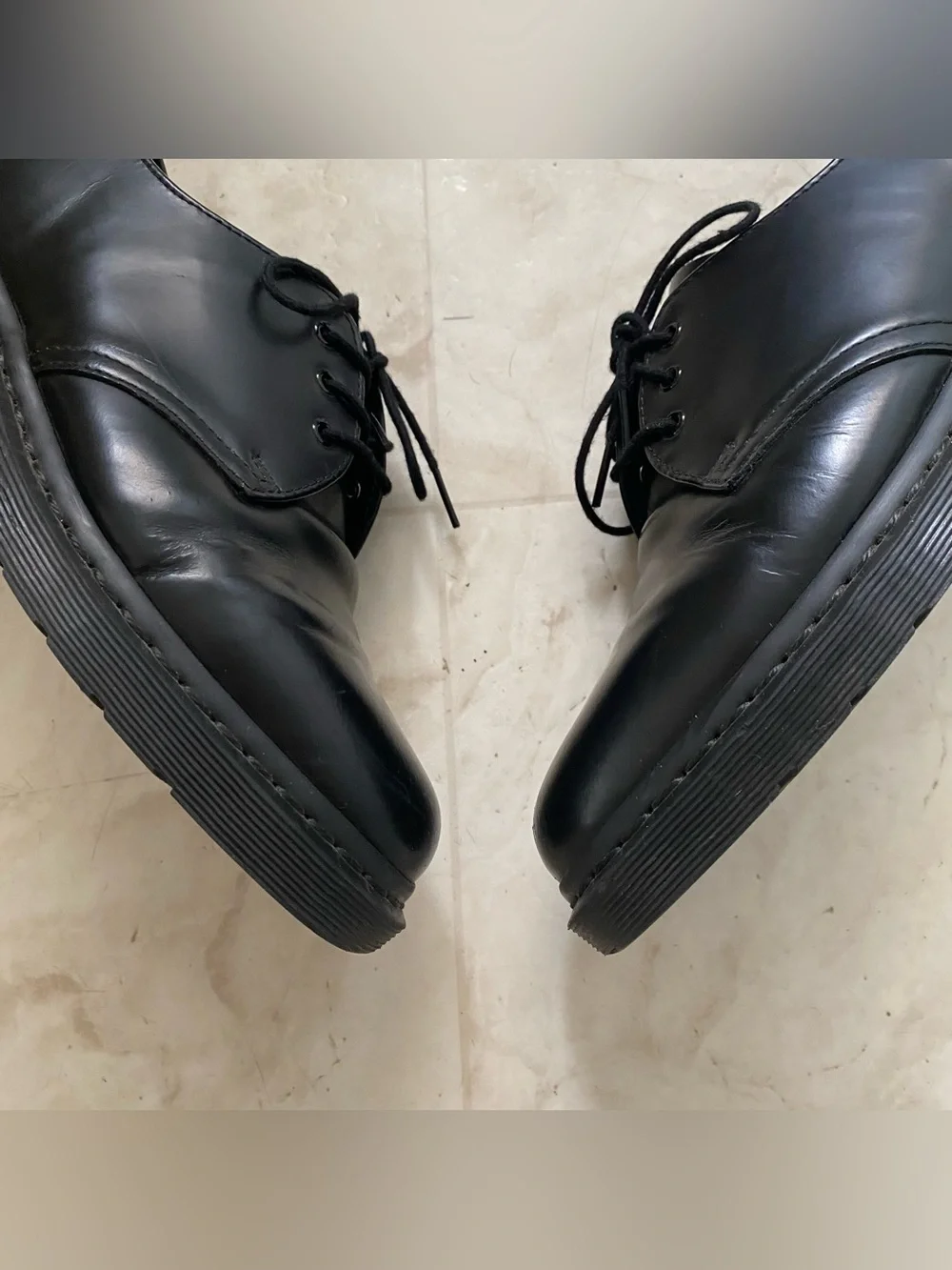 $160 Dr. Martens 1461 Mono Black Smooth Leather Lace-up Men's Oxford Derby Sz 9